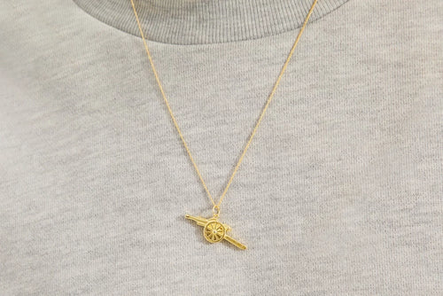 Arsenal 18ct Gold Plated Silver Cannon Pendant