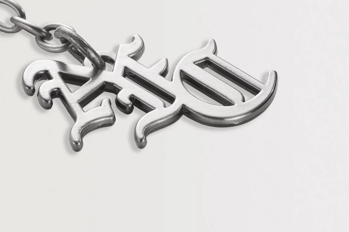 Arsenal Silver Monogram Keyring