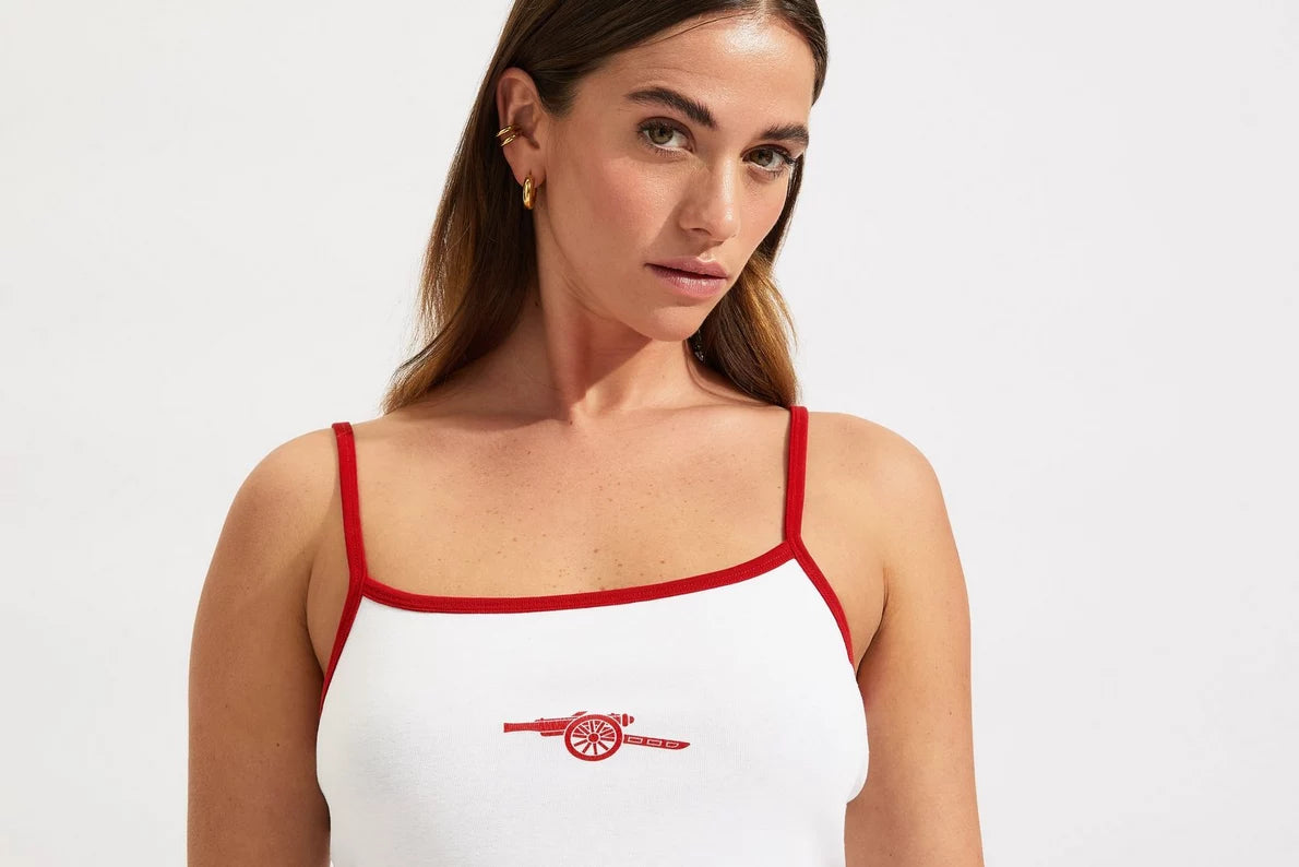 Arsenal AWFC Womens White Ribbed Tank