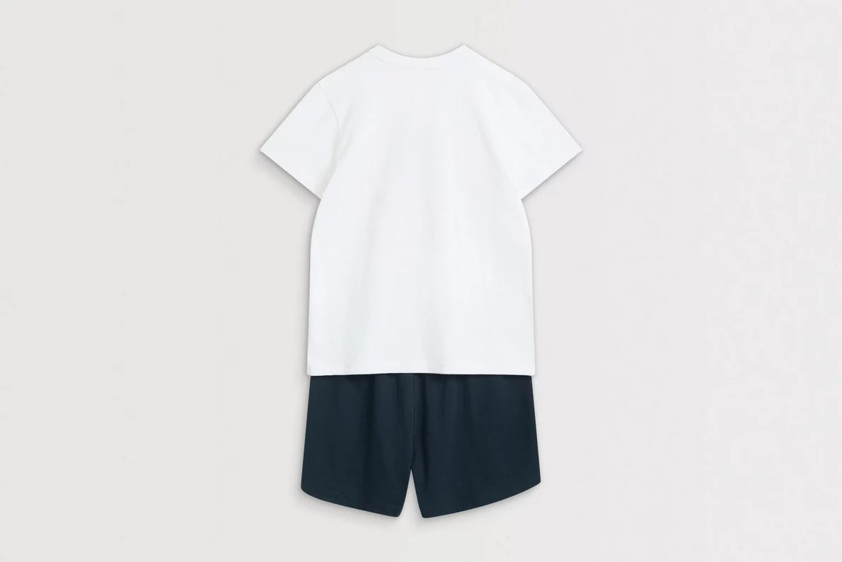 Arsenal Essentials Kids Navy Crest Pyjama Short Set