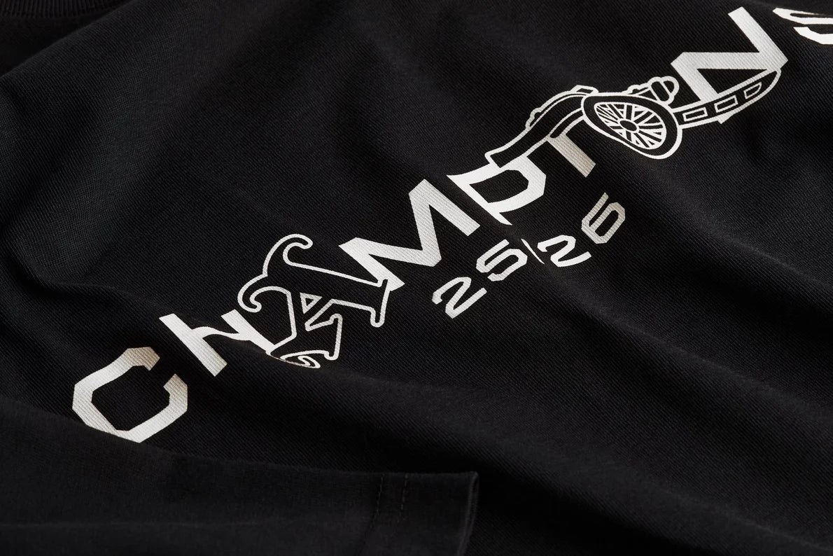 Arsenal Champions Squad 25/26 Black Crew T-Shirt