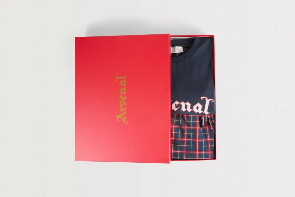 Arsenal Essentials Womens Gothic Check Pyjama Set