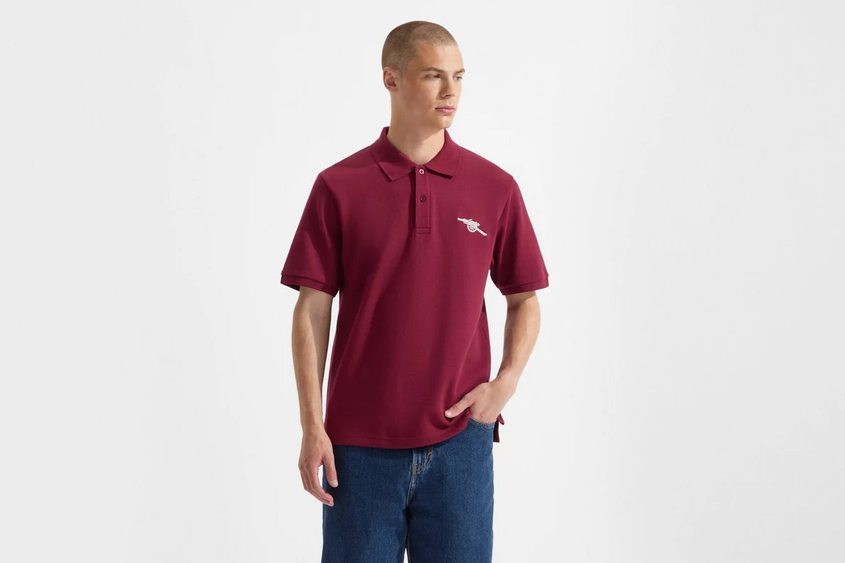 Arsenal Essentials Burgundy Polo Shirt