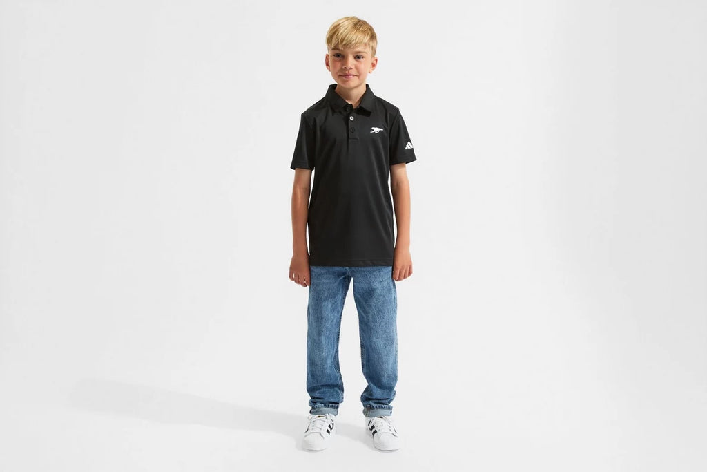 Arsenal adidas Kids Golf Black Polo Shirt
