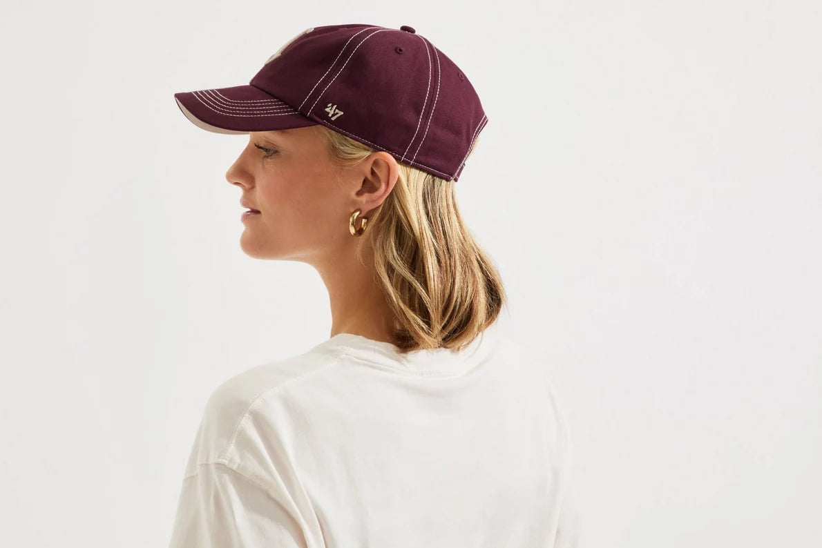 Arsenal 47 Burgundy Gothic A Contrast Stitch Cap
