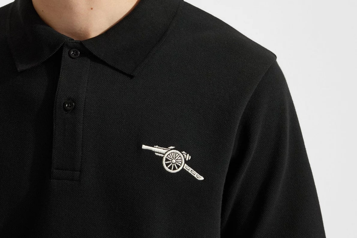 Arsenal Essentials Black Polo Shirt