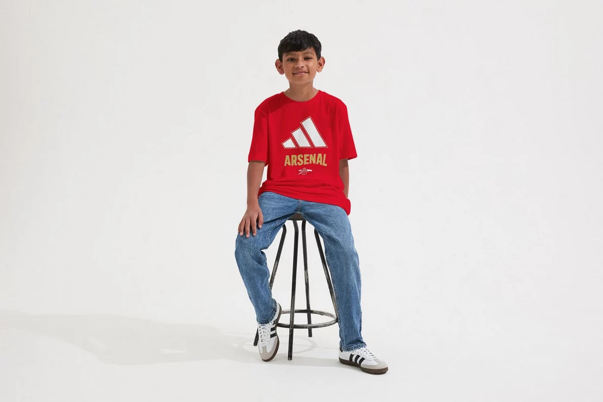 Arsenal adidas Kids 25/26 Red Premier League Champions T-Shirt