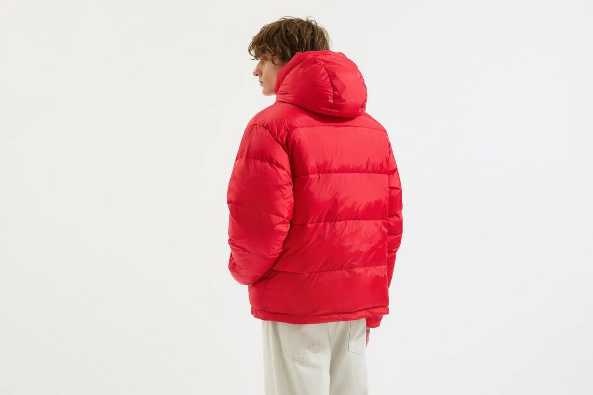 Arsenal Essentials Unisex Red Cannon Hooded Puffer Jacket