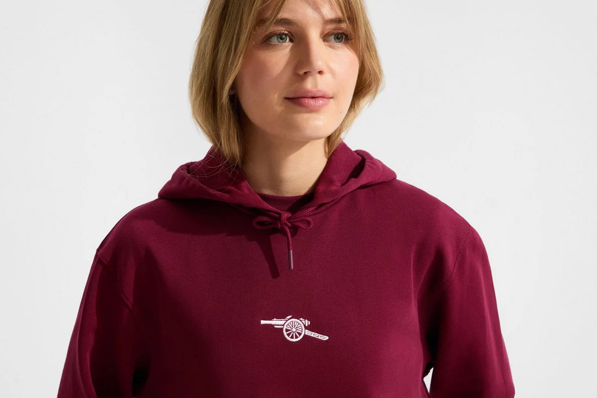 Arsenal Womens Essentials Burgundy Hoodie
