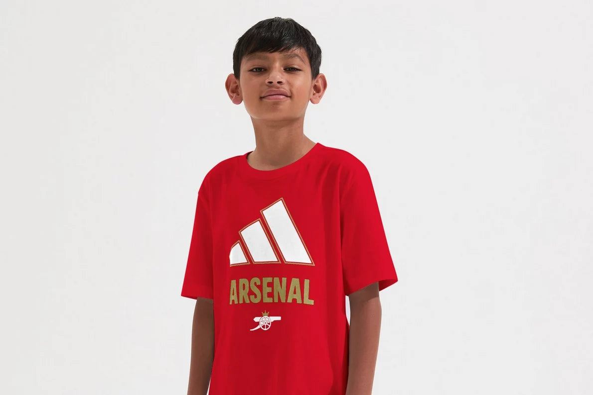 Arsenal adidas Kids 25/26 Red Premier League Champions T-Shirt