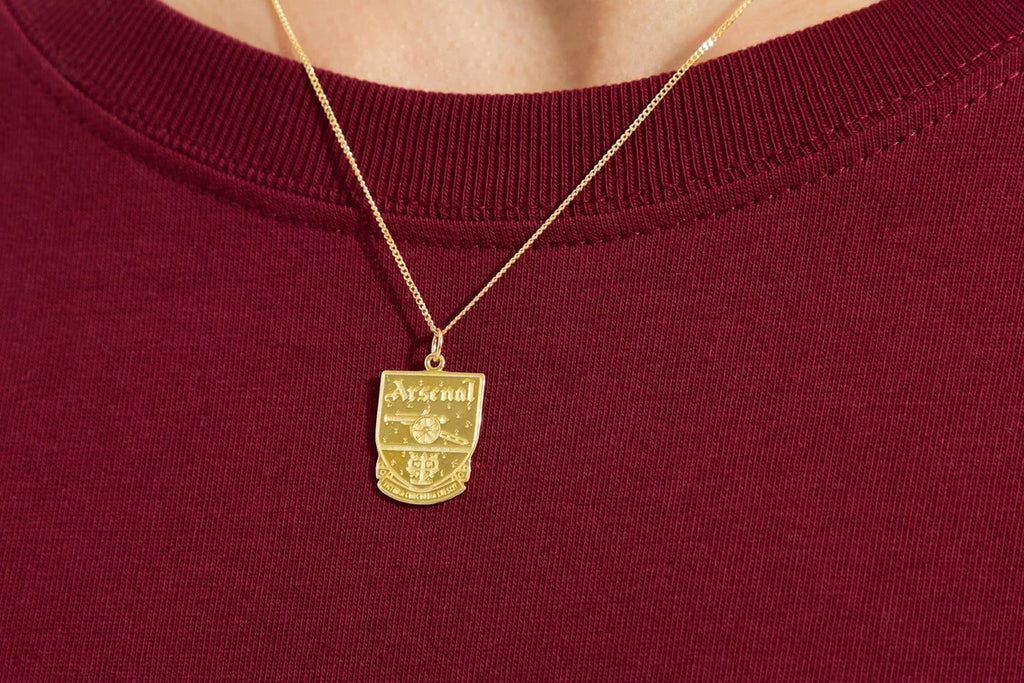 Arsenal 18ct Gold Plated Silver Crest Pendant