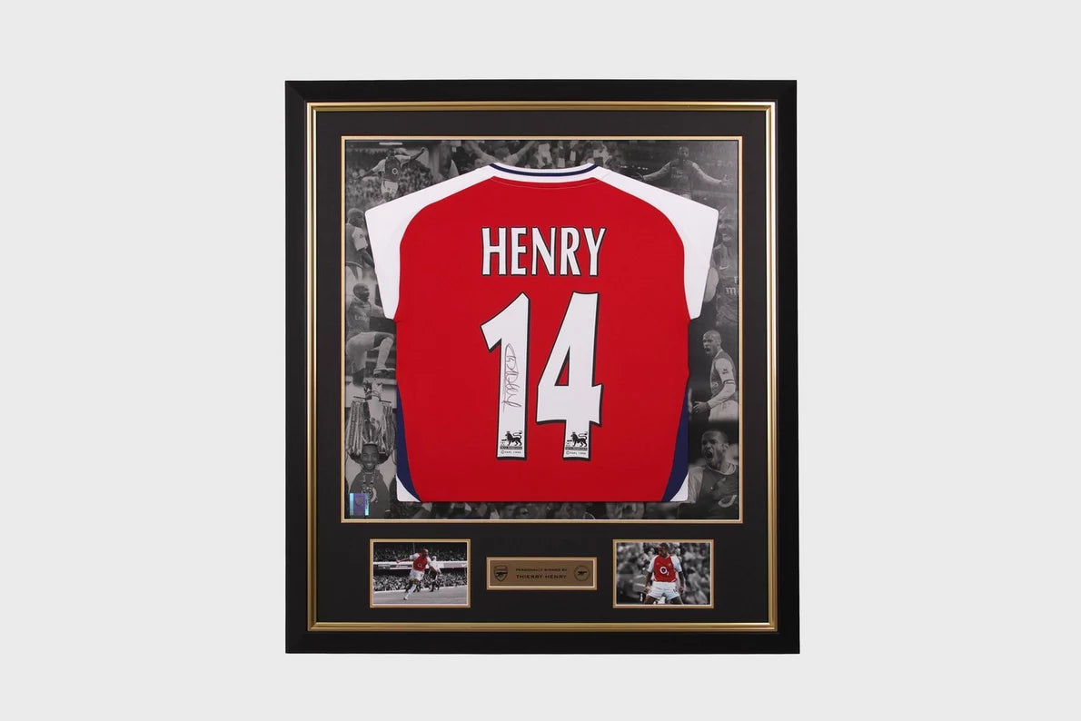 Arsenal Framed Signed Thierry Henry Shirt