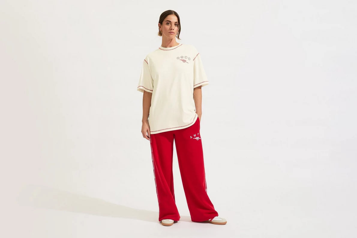 Arsenal AWFC Unisex White Contrast T-Shirt