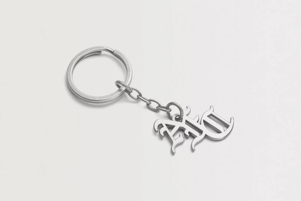 Arsenal Silver Monogram Keyring