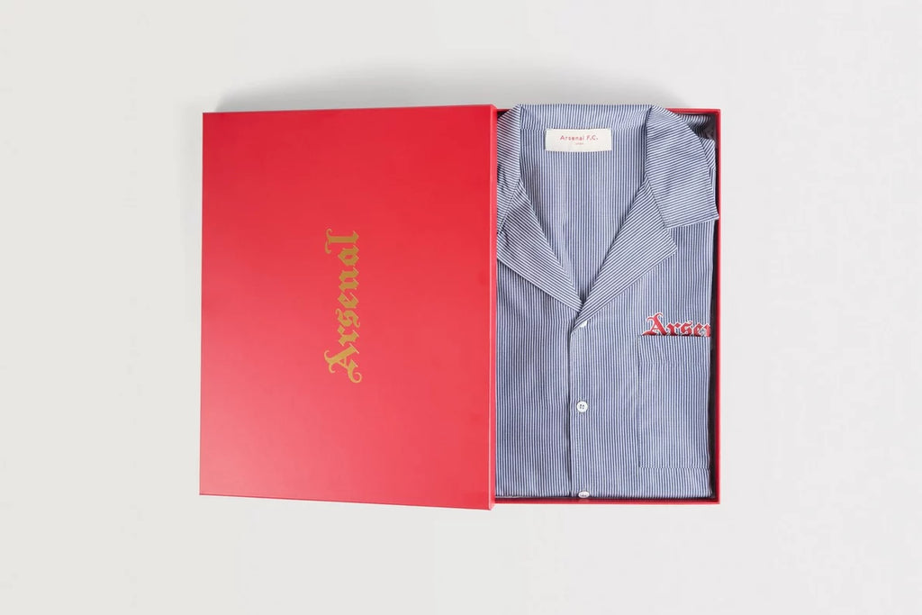 Arsenal Womens Classics Stripe Poplin Pyjama Set