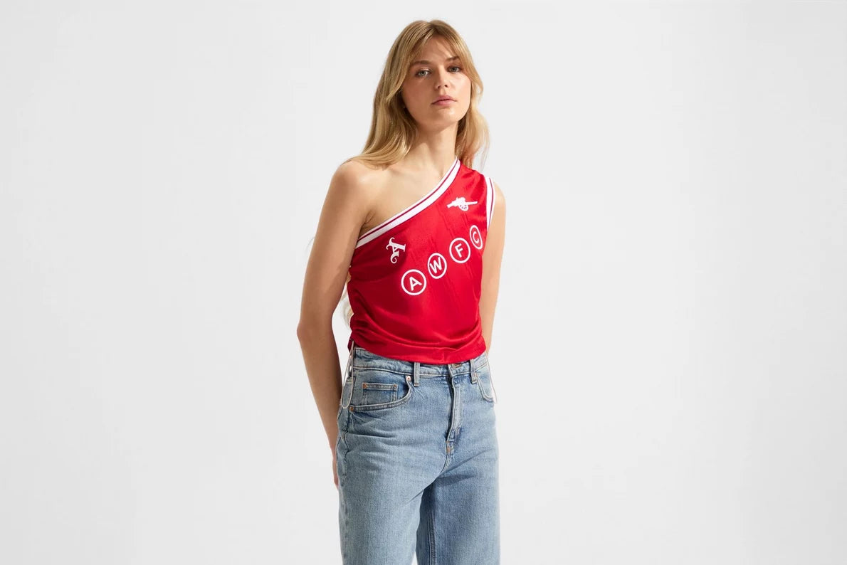 Arsenal AWFC Classics Red Off Set One Shoulder Top