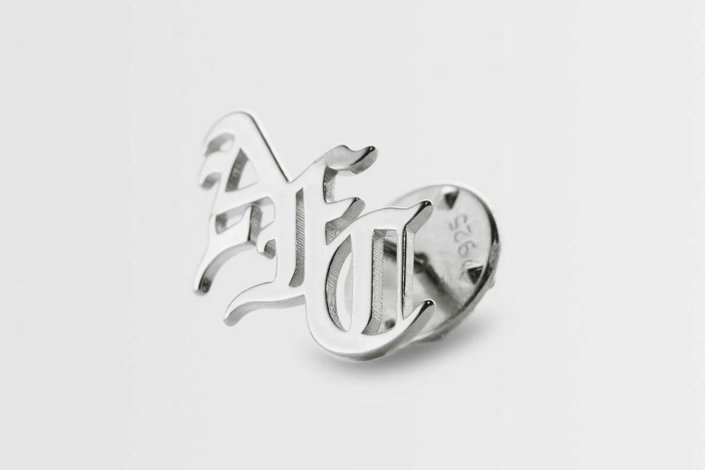 Arsenal Silver Gothic AFC Monogram Pin Badge