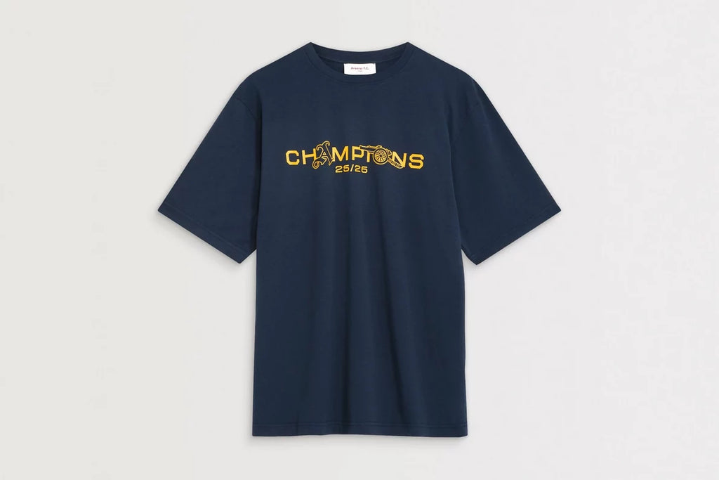 Arsenal Champions Squad 25/26 Navy Crew T-Shirt