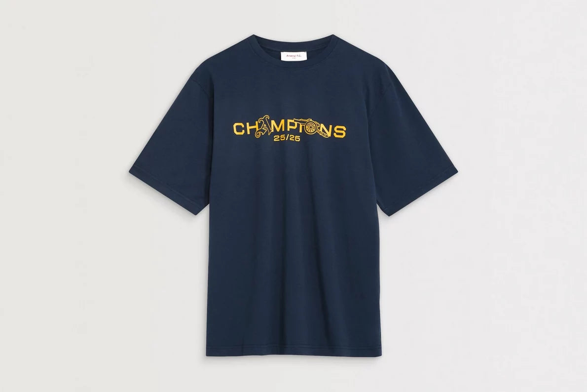 Arsenal Champions Squad 25/26 Navy Crew T-Shirt
