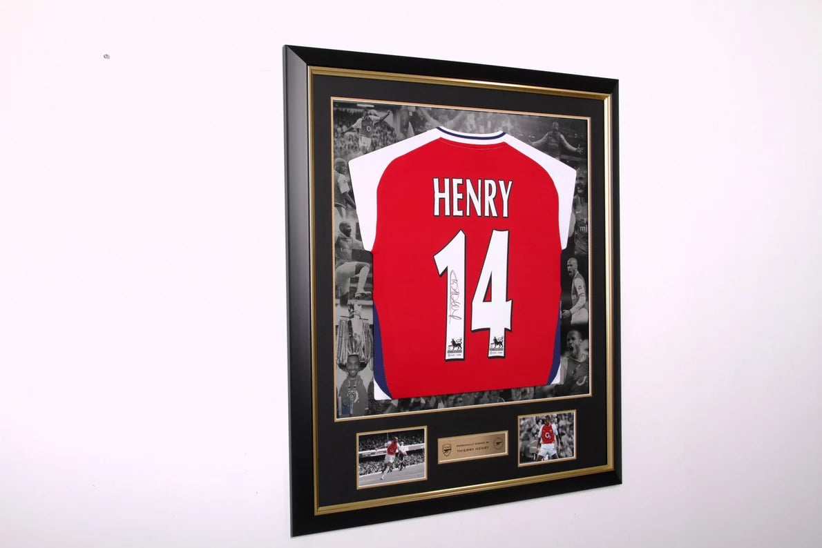 Arsenal Framed Signed Thierry Henry Shirt