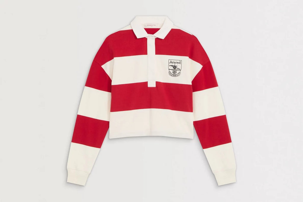 Arsenal AWFC Classics Striped Crop Rugby Shirt