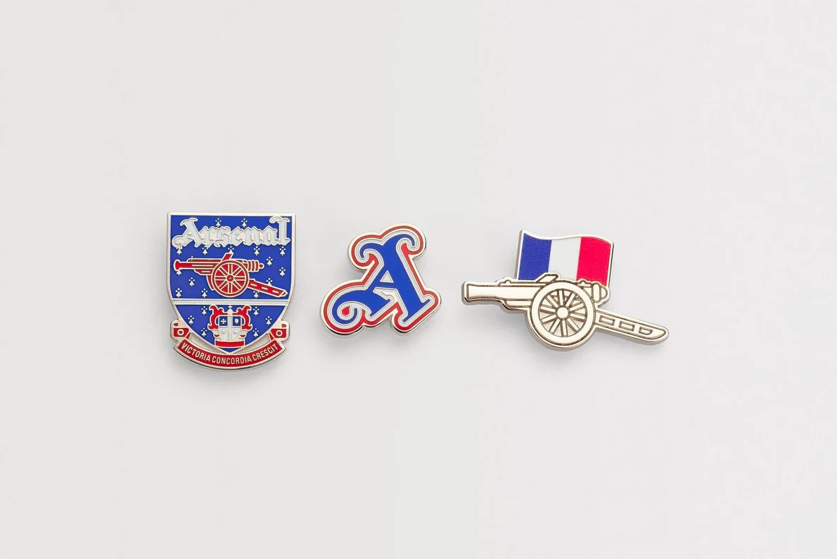 Arsenal Classics France Blue Pin Badge Set