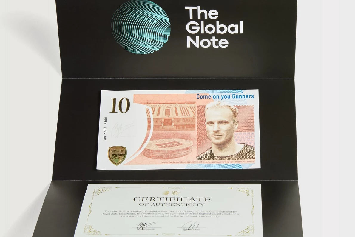 Arsenal Dennis Bergkamp Collectible Note