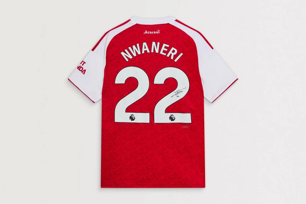 Arsenal 25/26 Home Boxed Signed Shirt NWANERI