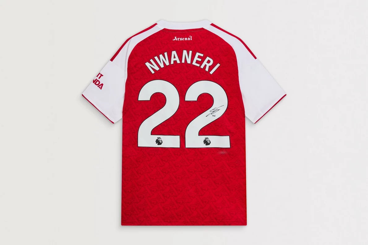 Arsenal 25/26 Home Boxed Signed Shirt NWANERI