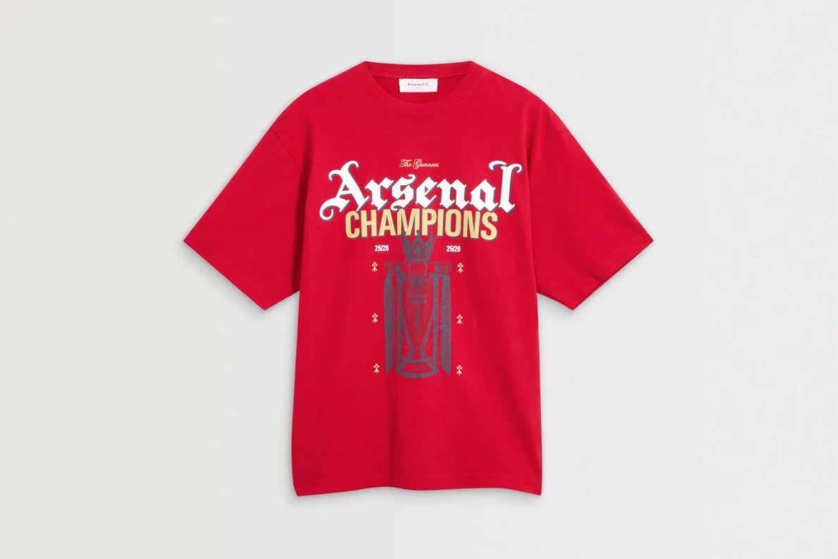 Arsenal Premier League Champions 25/26 Red Crew T-Shirt