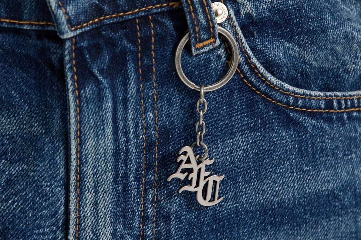 Arsenal Silver Monogram Keyring