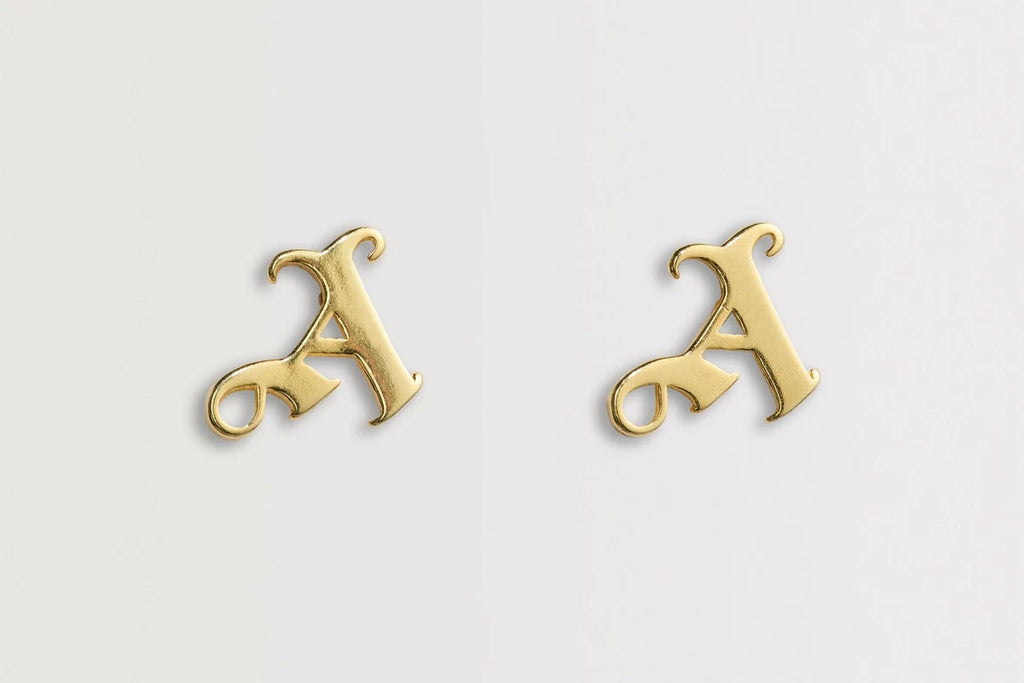 Arsenal Gothic A Gold Plated Earrings