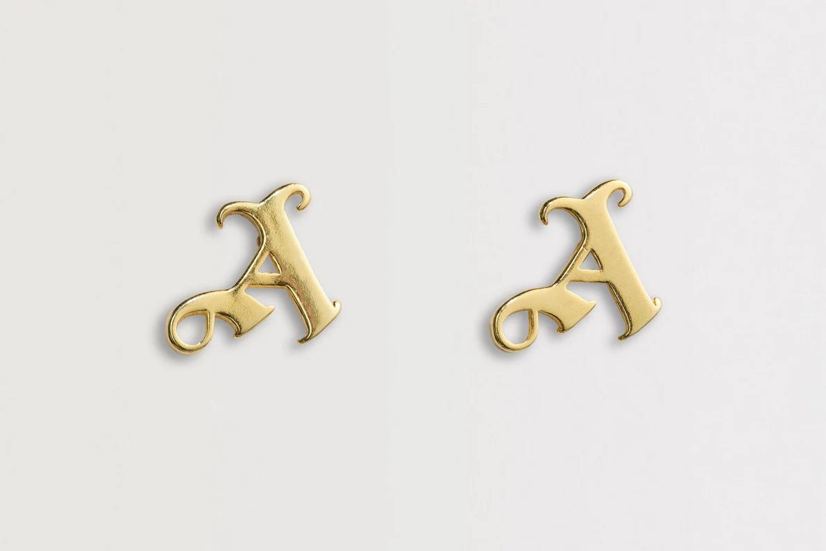 Arsenal Gothic A Gold Plated Earrings