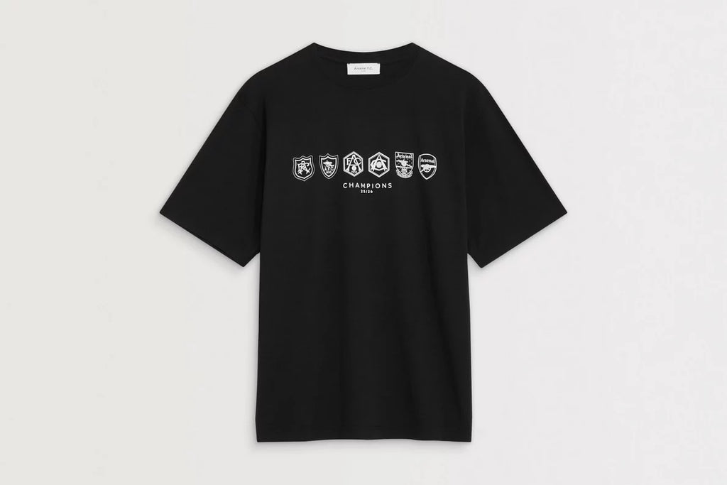 Arsenal Where We Belong 25/26 Black Crew T-Shirt