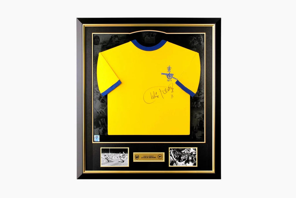 Arsenal Framed Signed Charlie George 1971 Away Shirt