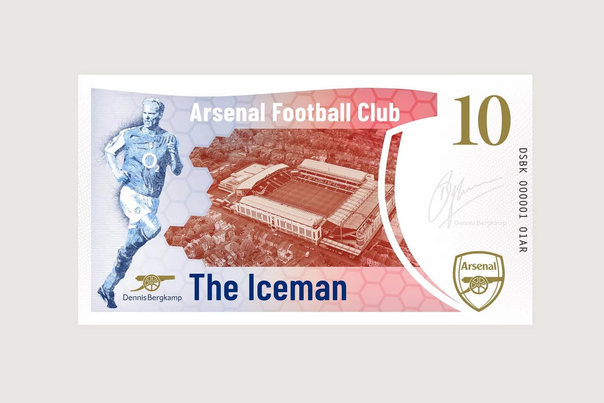 Arsenal Dennis Bergkamp Collectible Note