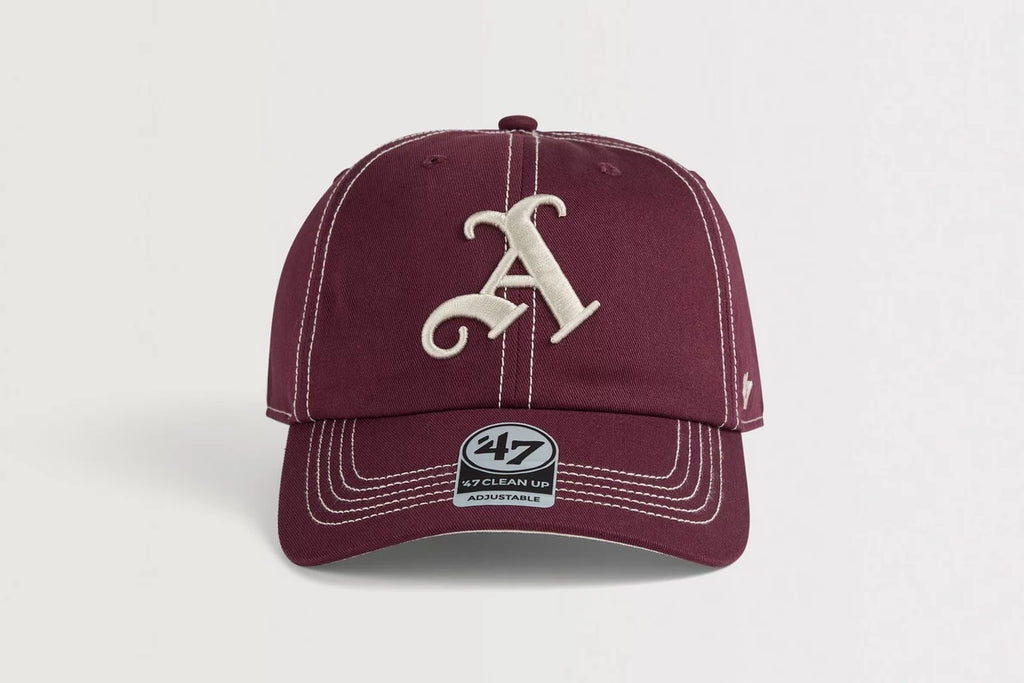 Arsenal 47 Burgundy Gothic A Contrast Stitch Cap