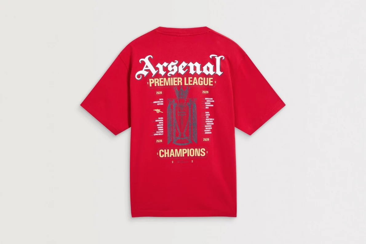 Arsenal Premier League Champions 25/26 Red Crew T-Shirt