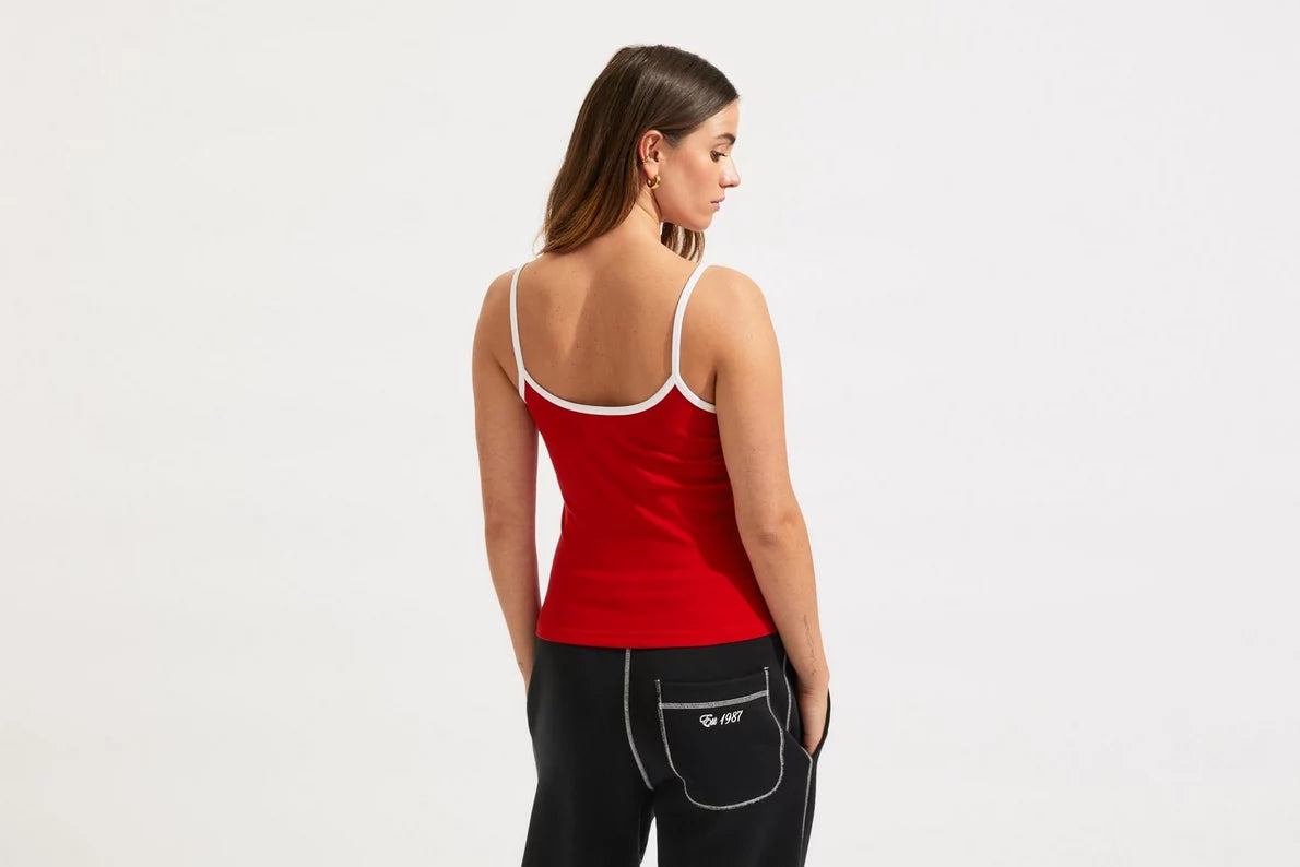 Arsenal AWFC Womens Red Ribbed Tank