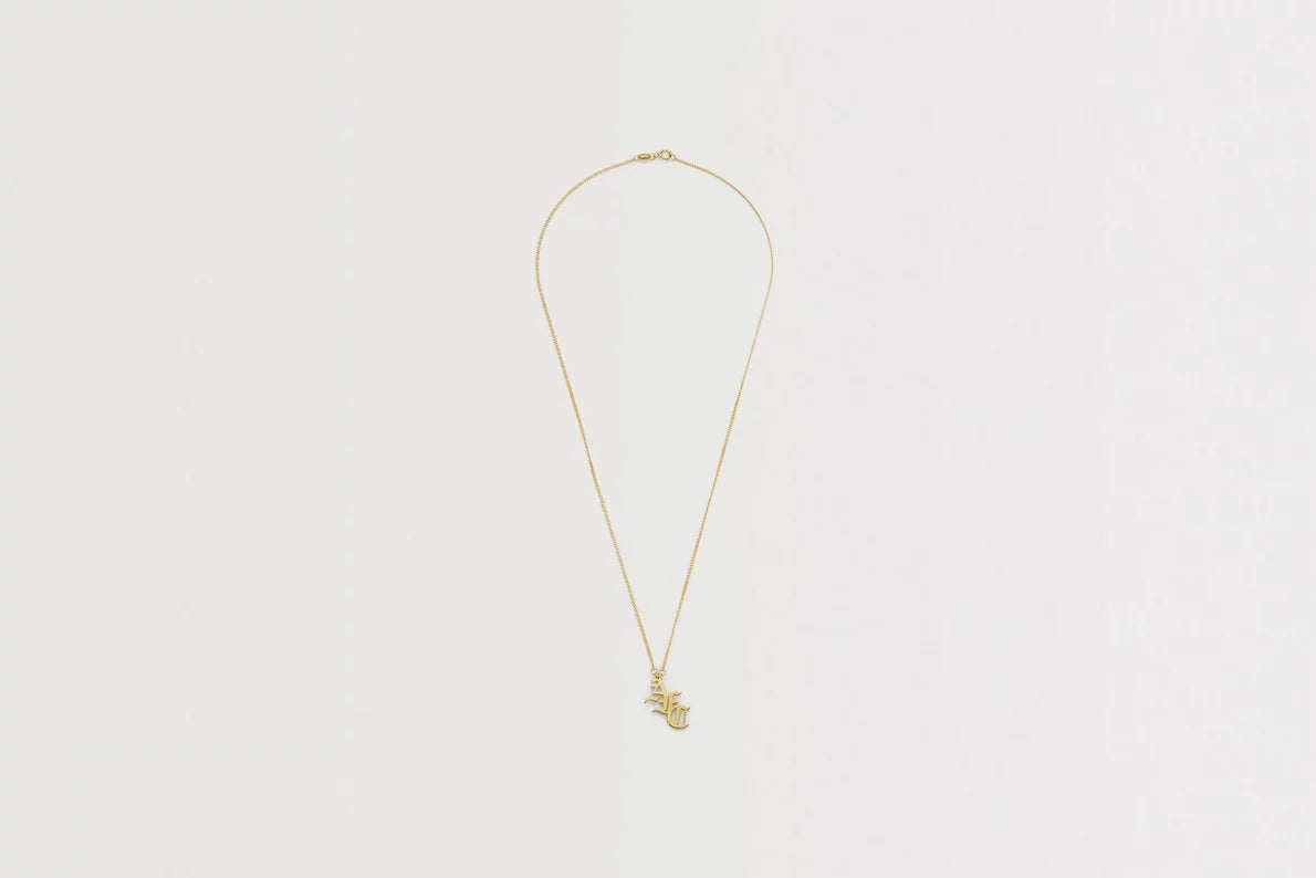 Arsenal 18ct Gold Plated Silver Gothic AFC Monogram Pendant