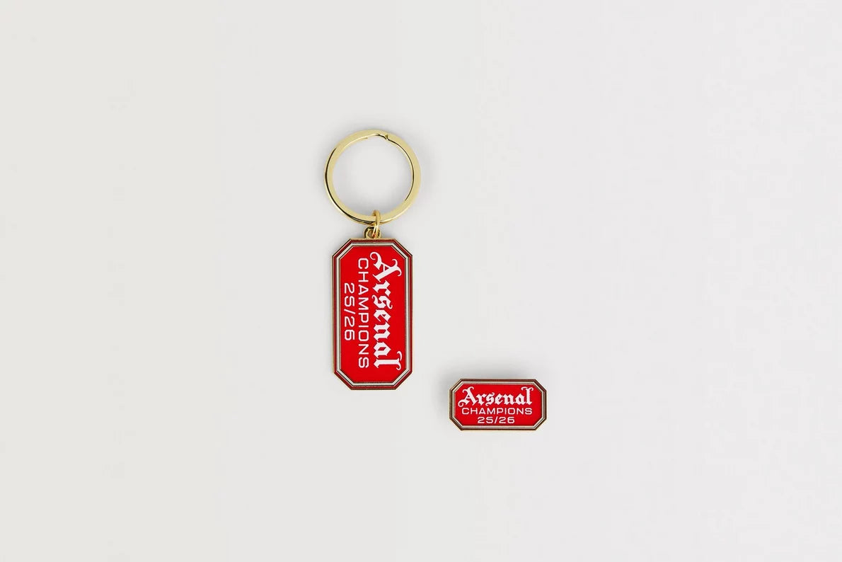 Arsenal Champions 25/26 Keyring and Badge Set