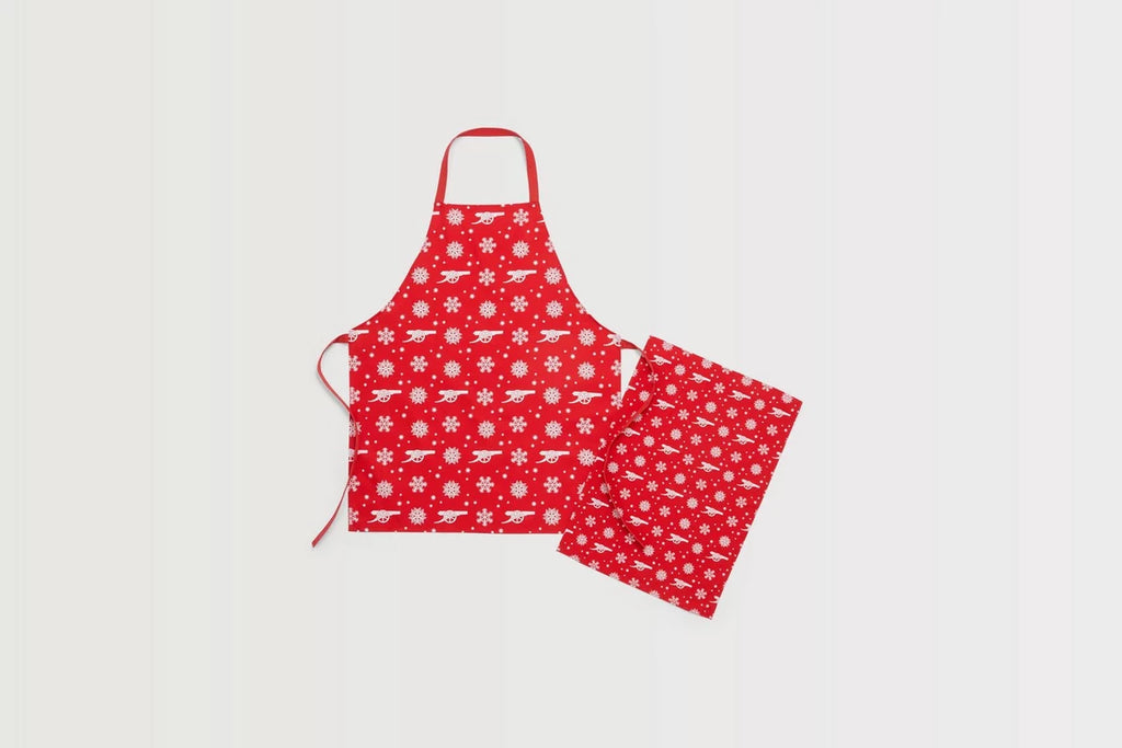 Arsenal Christmas Apron and Tea Towel Set
