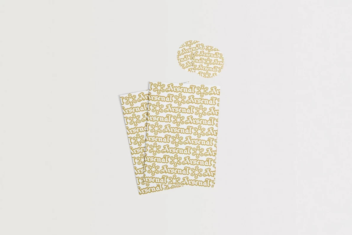Arsenal Gold Gift Wrap Sheets and Tags