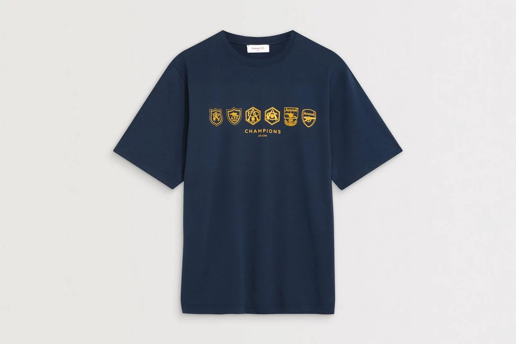 Arsenal Where We Belong 25/26 Navy Crew T-Shirt