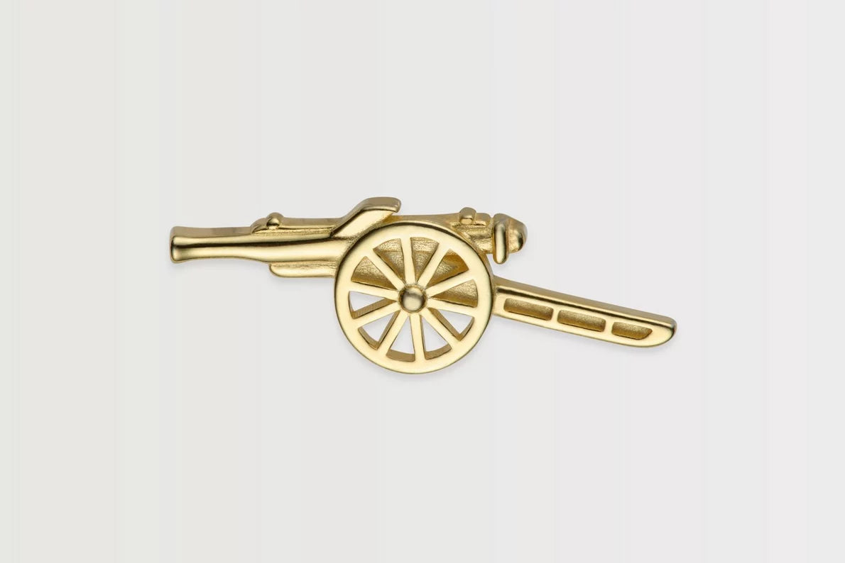 Arsenal 18ct Gold Plated Silver Cannon Pin Badge
