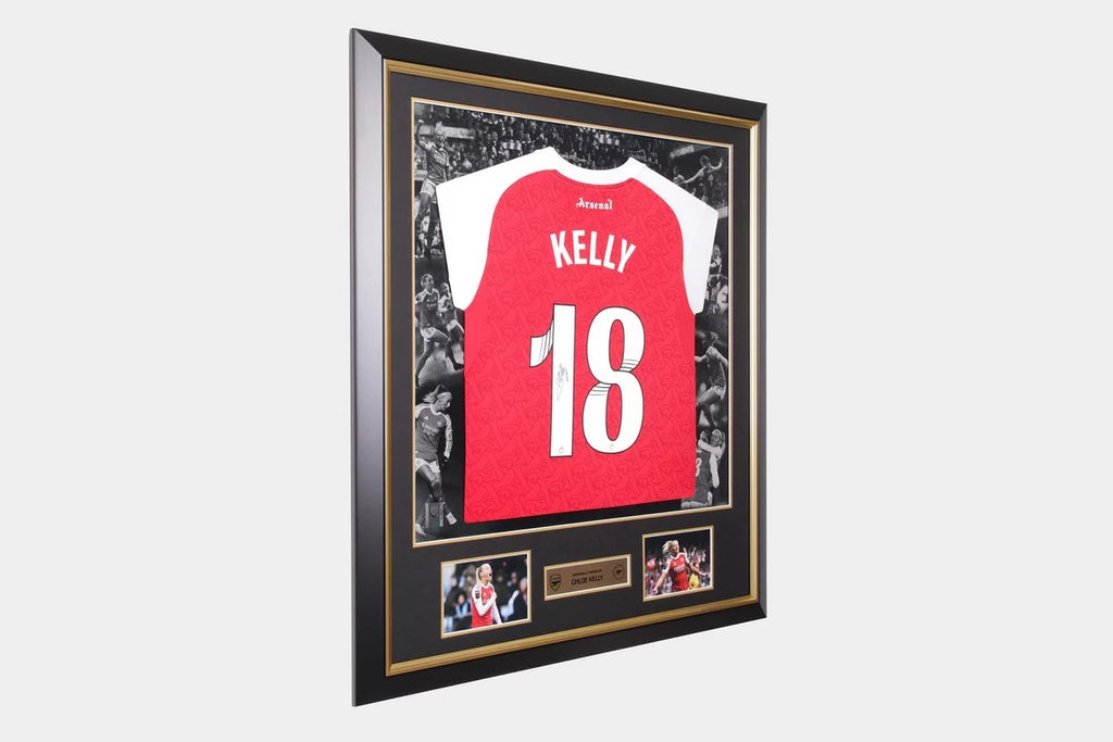 Arsenal 25/26 Kelly Framed Signed Home Shirt