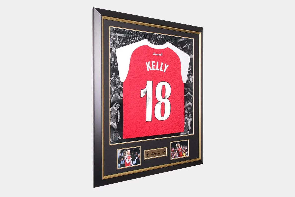 Arsenal 25/26 Kelly Framed Signed Home Shirt