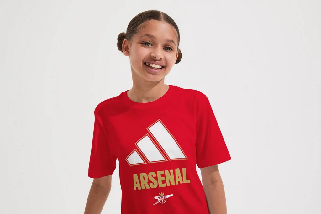 Arsenal adidas Kids 25/26 Red Premier League Champions T-Shirt