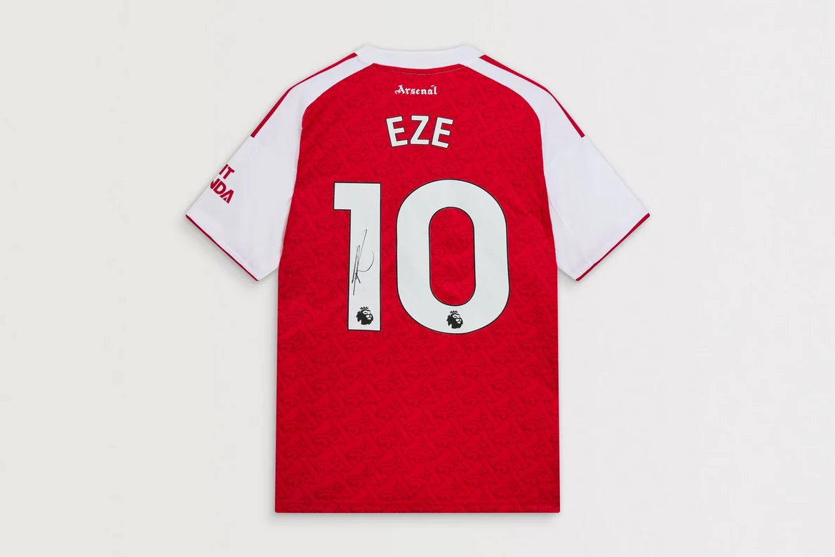 Arsenal 25/26 Home Boxed Signed Shirt EZE