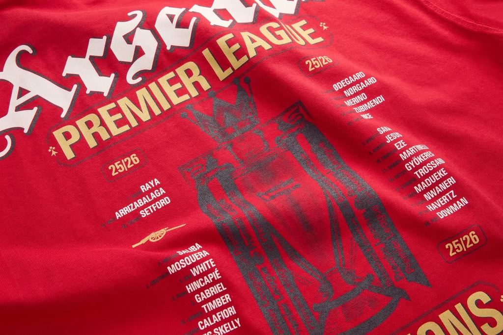 Arsenal Premier League Champions 25/26 Red Crew T-Shirt